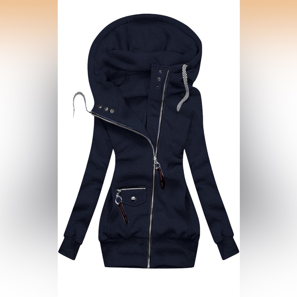 Stylish Hoodie with Zipper Details